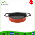 FDA certificated black preseasoned cast iron roasting pan